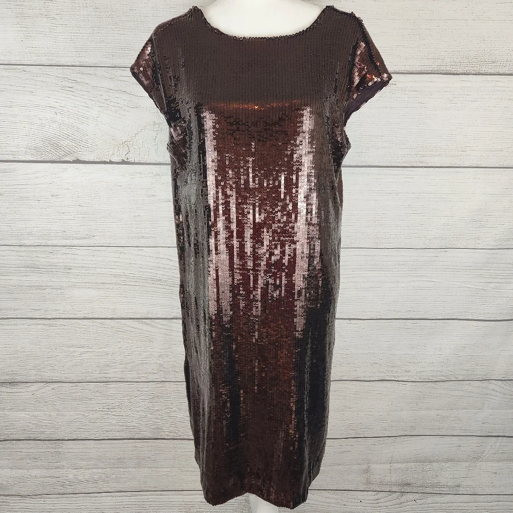 Maeve by Anthropologie Brown Kara Sequined Mini Dress - Picture 2 of 13